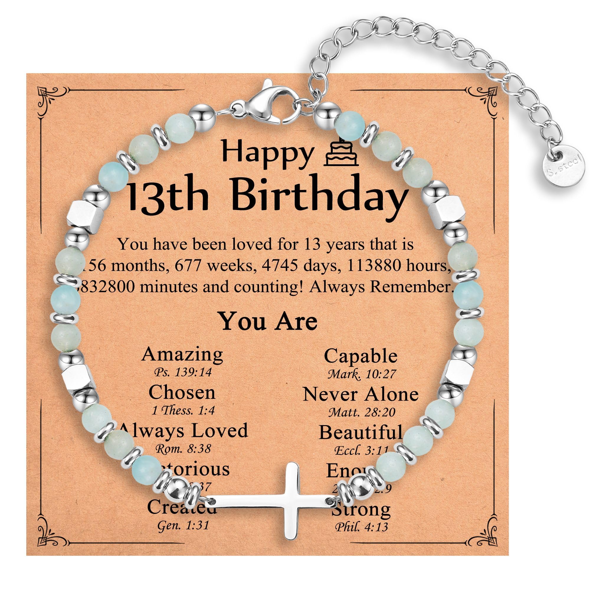 Religious Cross Bracelet for Women Girls, Christian Gifts for Daughter Granddaughter Sister in Christ Friend Niece on Birthday Christmas Easter Valentines Day Graduation