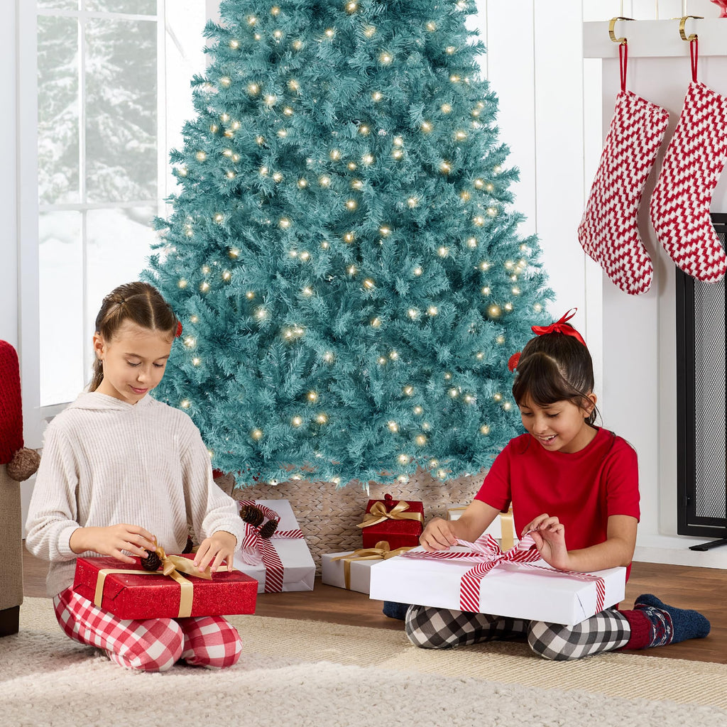 Best Choice Products White Christmas Tree 6ft Pre-Lit Artificial Pine Tree Premium Holiday Decoration w/Warm White Lights, Stand, Easy Assembly
