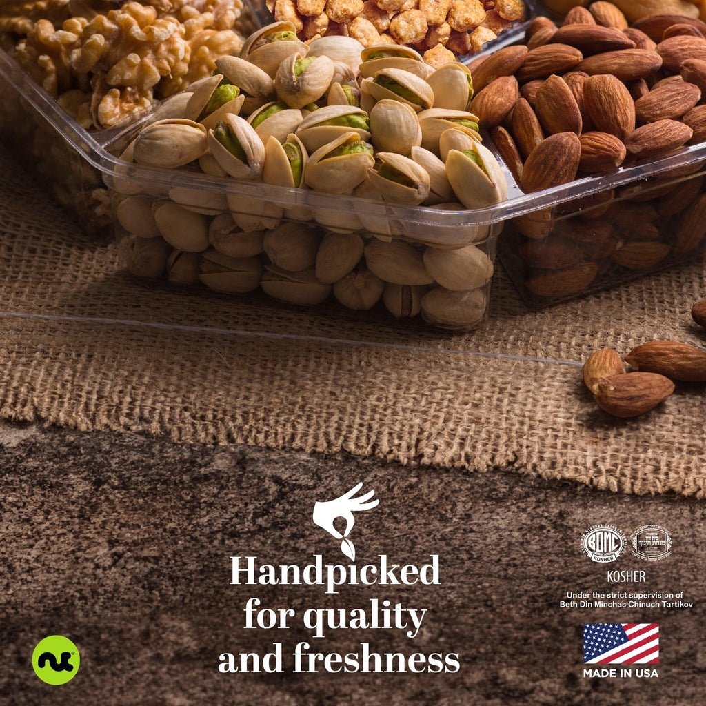 NUT CRAVINGS - Fathers Day Treats, Gift For Dad, Mixed Nuts Heart Shaped Gift Basket, Love in A Box (6 Assortments, 2 LB) Romantic Food Arrangement, Healthy Snack Care Package, Food Assortments