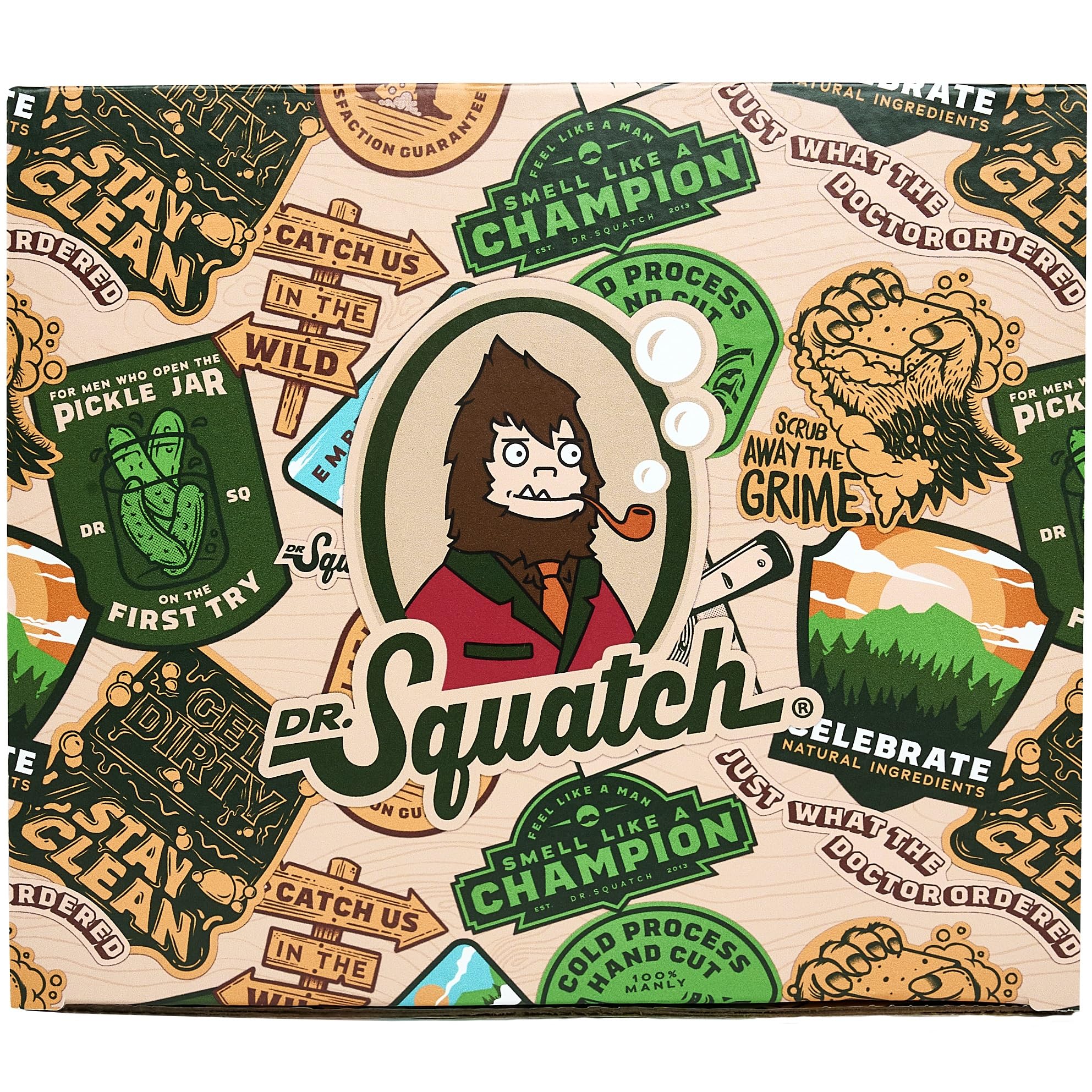 Dr. Squatch Men’s Soap & Deodorant Bundle - Birthday Gifts for Men - Bar Soap, Aluminum Free Deodorant Men - Gifts for Men (8 Piece Bundle)