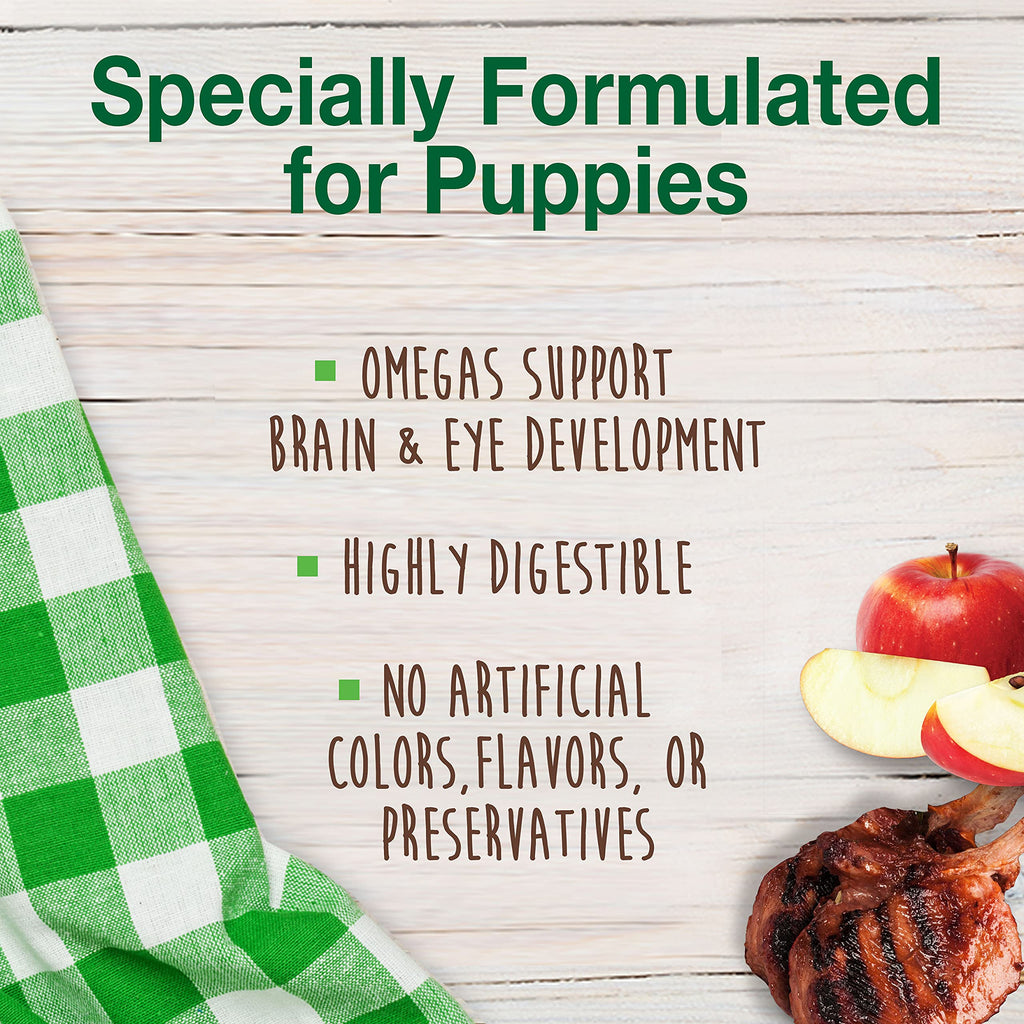 Nylabone Healthy Edibles Natural Puppy Chews Long Lasting Treats for Puppies, Roast Beef/Apple/Bacon Dog Treats, X-Small/Petite (3 Count)