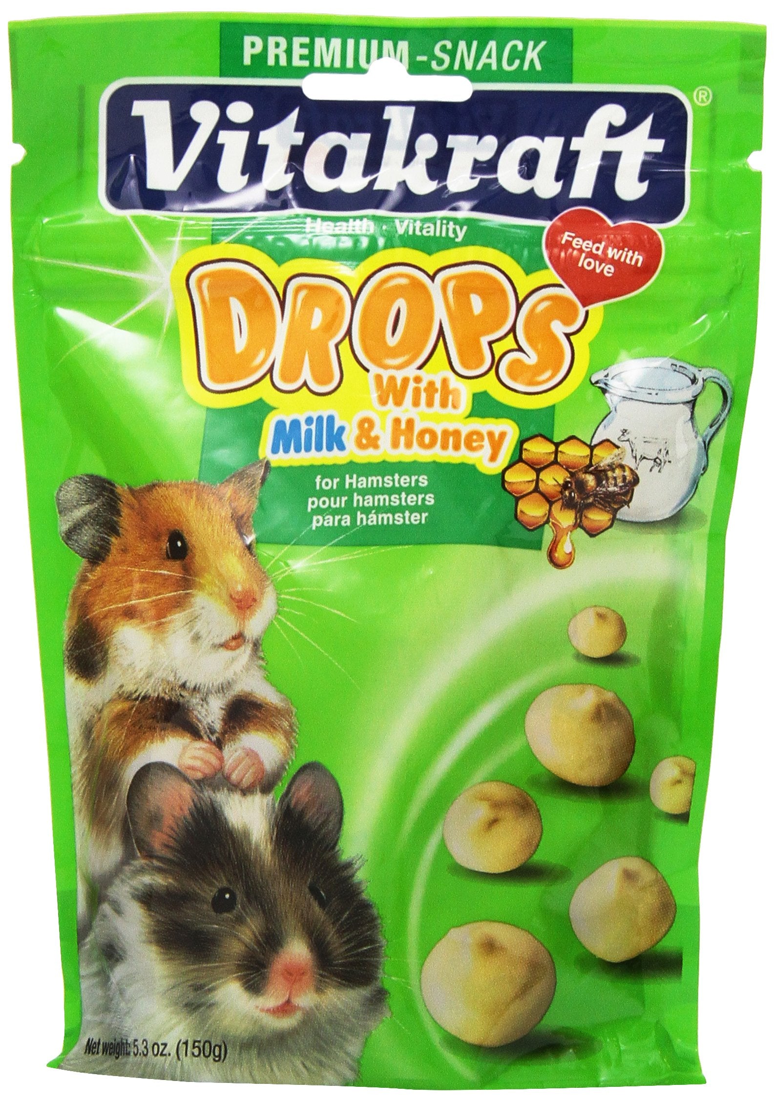 Vitakraft Mini Drops Cherry Banana Treats for Hamsters Rats Mice and Small Pets - Wholesome Small Animal Snacks with Real Fruit Flavor and Nutrient-Rich Goodness - 2.5 Ounce Pack