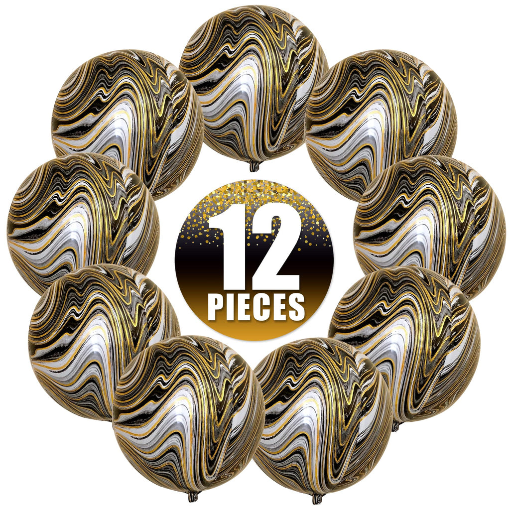 KatchOn, Large Gold Foil Balloons - 22 Inch, Pack of 12 | Gold Balloons for Graduation Decorations 2026 | Mylar Balloons for Anniversary, Wedding, Golden Birthday Party Decorations