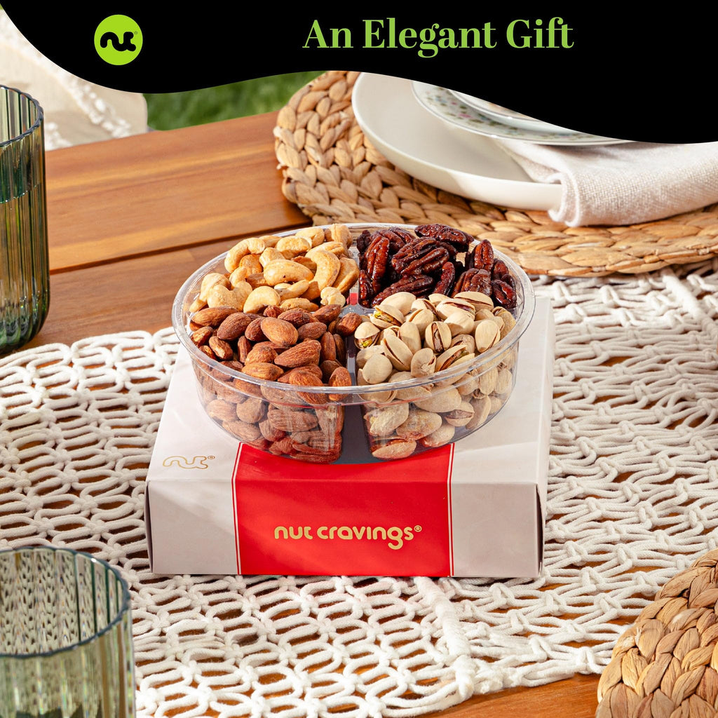NUT CRAVINGS - Fathers Day Treats, Gift For Dad, Mixed Nuts Heart Shaped Gift Basket, Love in A Box (6 Assortments, 2 LB) Romantic Food Arrangement, Healthy Snack Care Package, Food Assortments