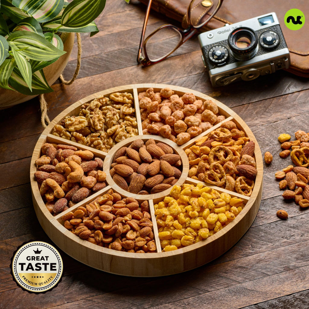 NUT CRAVINGS - Fathers Day Treats, Gift For Dad, Mixed Nuts Heart Shaped Gift Basket, Love in A Box (6 Assortments, 2 LB) Romantic Food Arrangement, Healthy Snack Care Package, Food Assortments