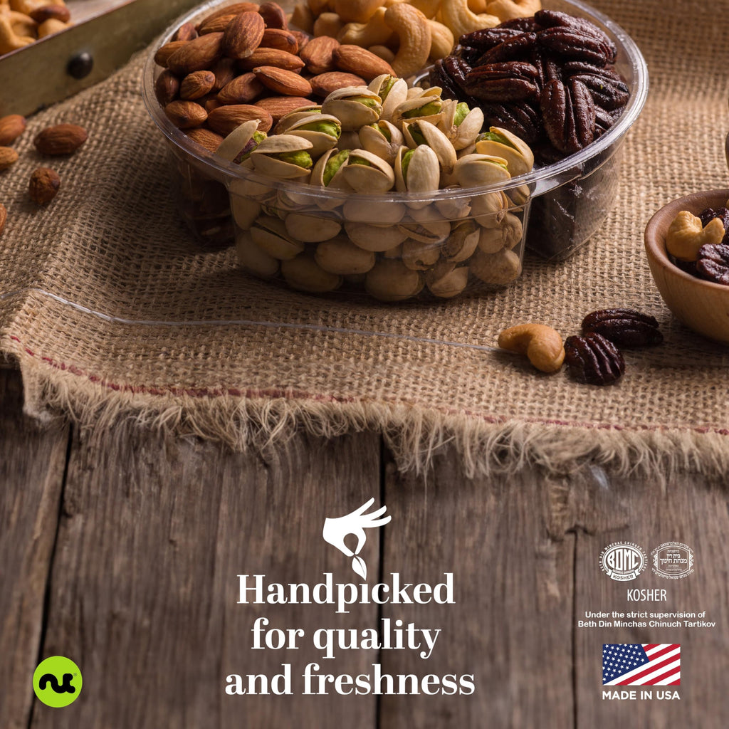 NUT CRAVINGS - Fathers Day Treats, Gift For Dad, Mixed Nuts Heart Shaped Gift Basket, Love in A Box (6 Assortments, 2 LB) Romantic Food Arrangement, Healthy Snack Care Package, Food Assortments
