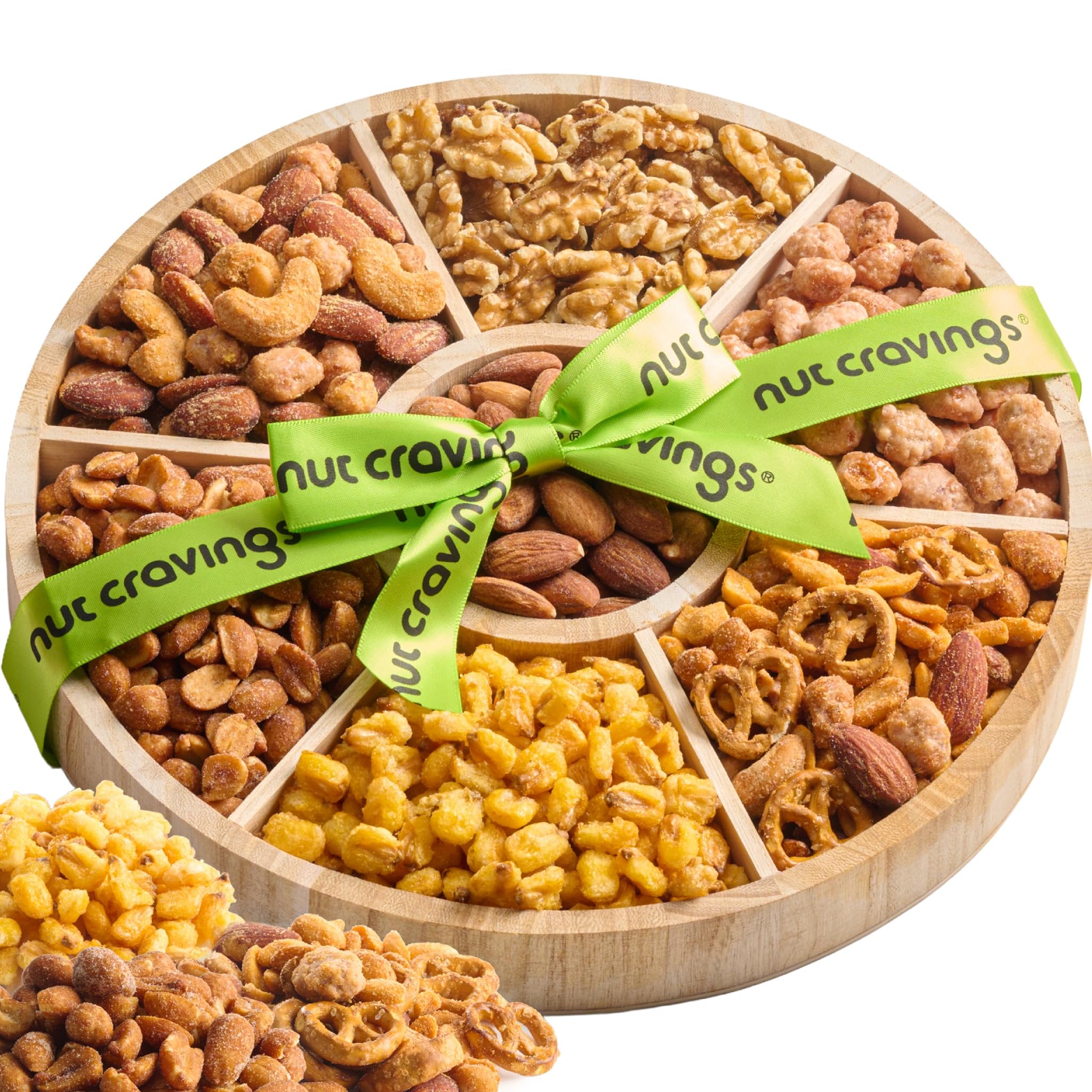 NUT CRAVINGS - Fathers Day Treats, Gift For Dad, Mixed Nuts Heart Shaped Gift Basket, Love in A Box (6 Assortments, 2 LB) Romantic Food Arrangement, Healthy Snack Care Package, Food Assortments