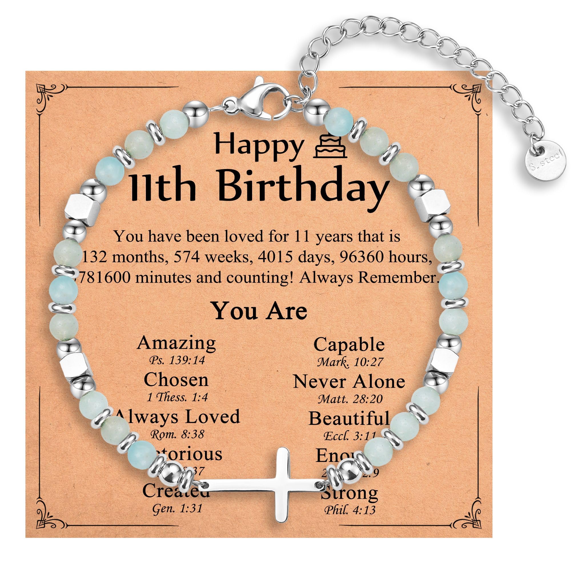 Religious Cross Bracelet for Women Girls, Christian Gifts for Daughter Granddaughter Sister in Christ Friend Niece on Birthday Christmas Easter Valentines Day Graduation