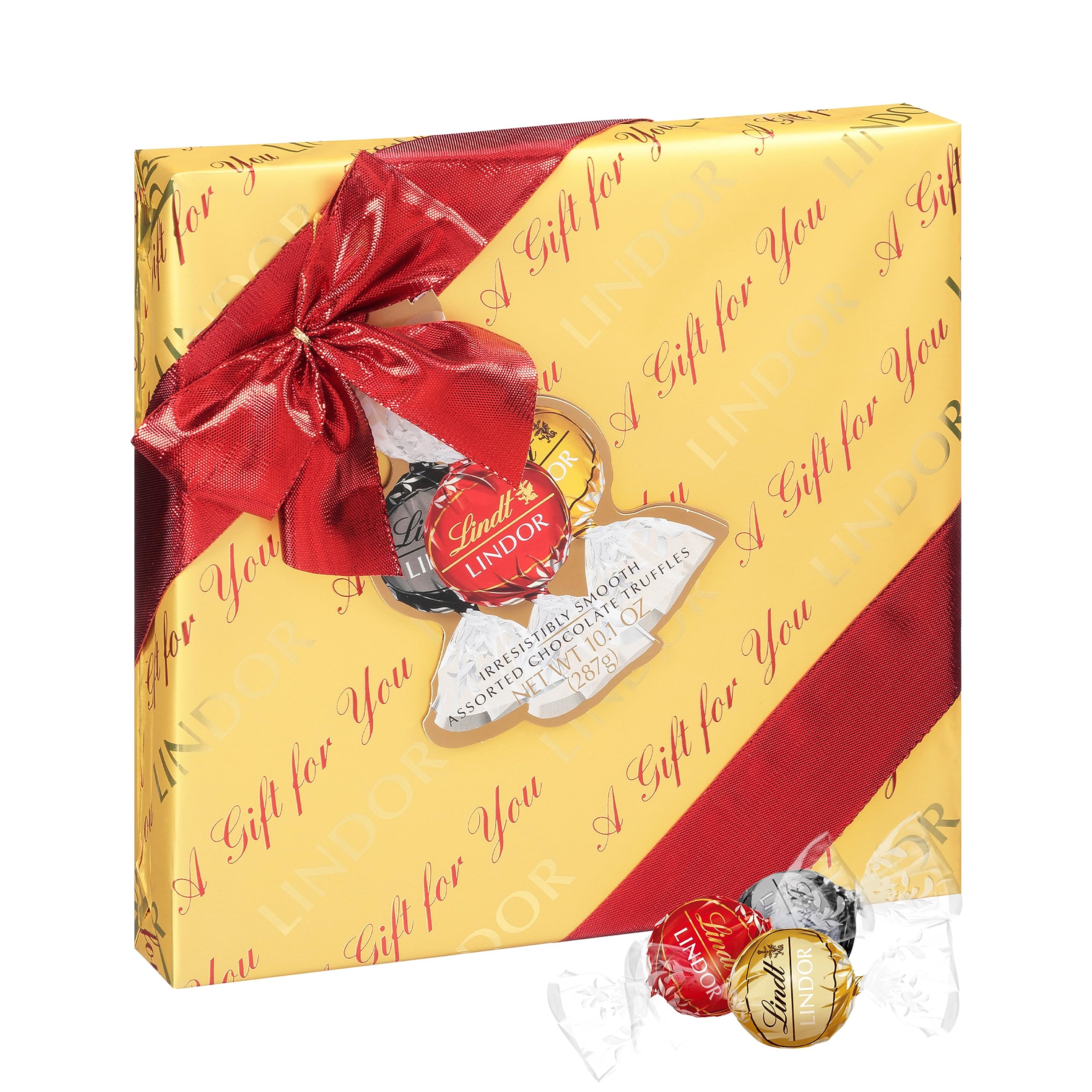 Lindt LINDOR Holiday Snickerdoodle White Chocolate Candy Truffles with Smooth, Melting Truffle Center, 8.5 oz. Bag