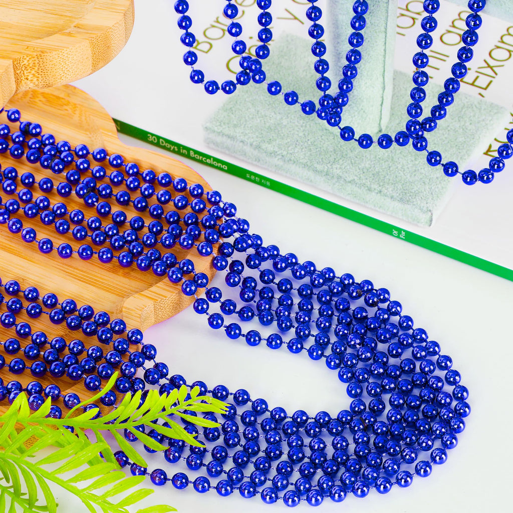Huskein Mardi Gras Beads, 120 PCS Mardi Gras Accessories, 33 IN Green Bead Necklaces, St Patricks Day Parade Favors Bulk Party Beads Favors for Festival Carnival Decorations