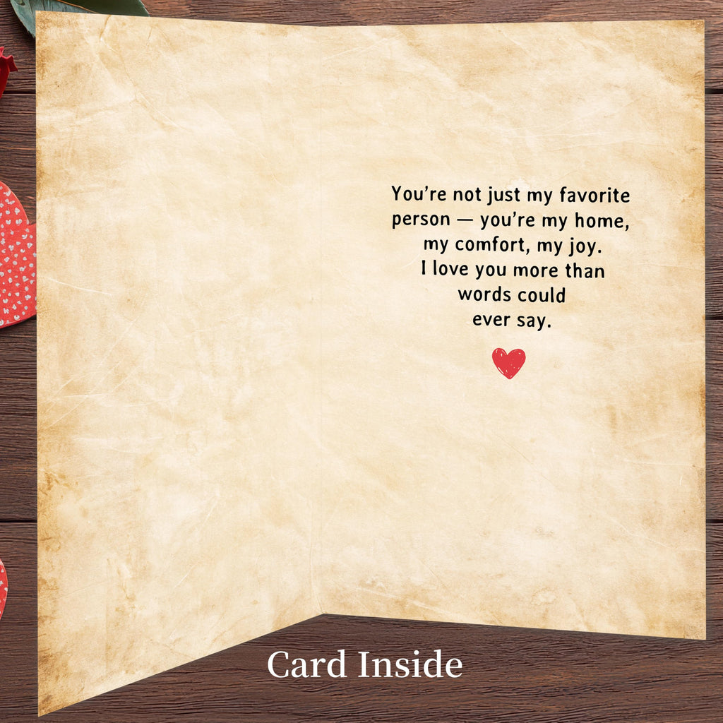 IDU Valentines Day Card,Valentines Day Cards Gifts for Him Her,Valentines Day Card for Husband Wife Boyfriend Girlfriend Fiance Fiancee Men Women - You Are My Favorite Love Note