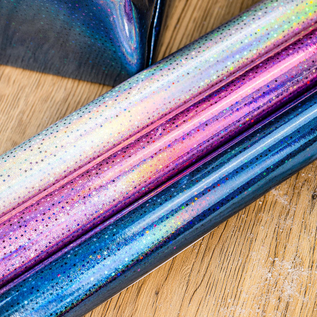 Burymento Black Wrapping Paper Roll, Metallic Holographic Stripe Gift Wrap for Birthday, Valentines, Mothers day, Graduation, Wedding, Fathers day, Baby Shower, Christmas (17 IN x 32.8 FT)