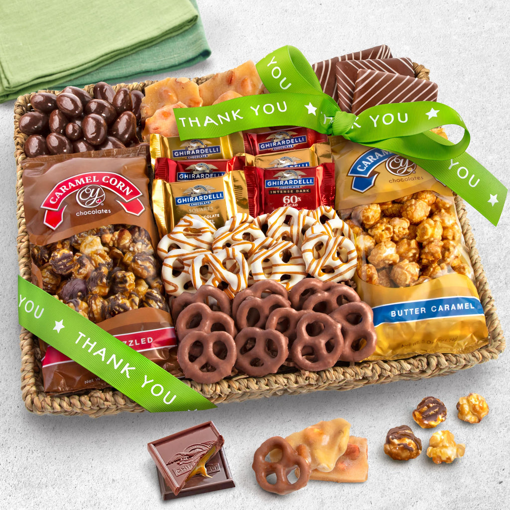A Gift Inside Chocolate, Caramel and Crunch Grand Gift Basket