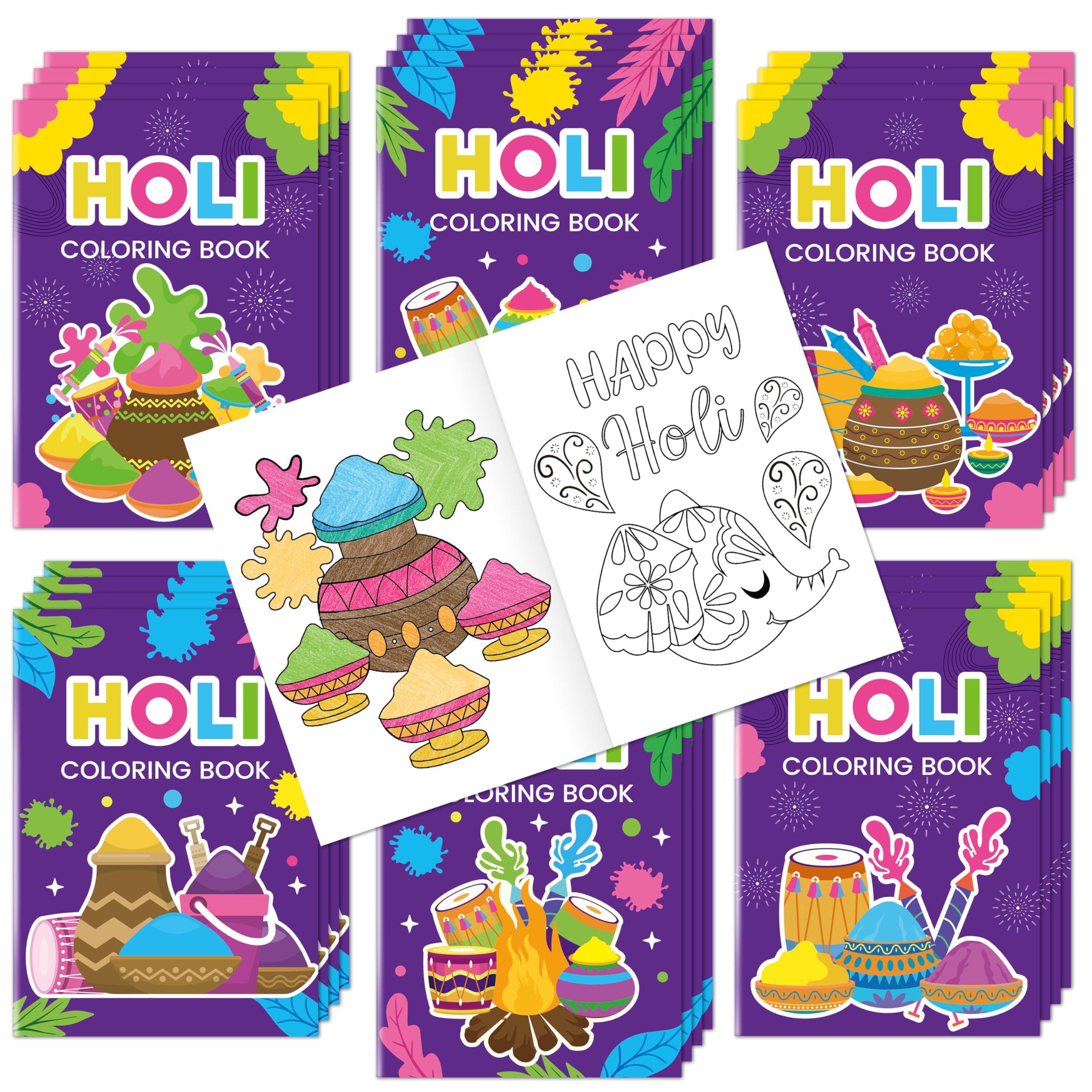 JAPBOR Fall Scarecrow Coloring Books - 24PCS Mini Autumn Scarecrows Color Book Bulk for Kids Party Favors, Thanksgiving Rustic Small Colouring Pages for Birthday Gifts Class Drawing Painting Game
