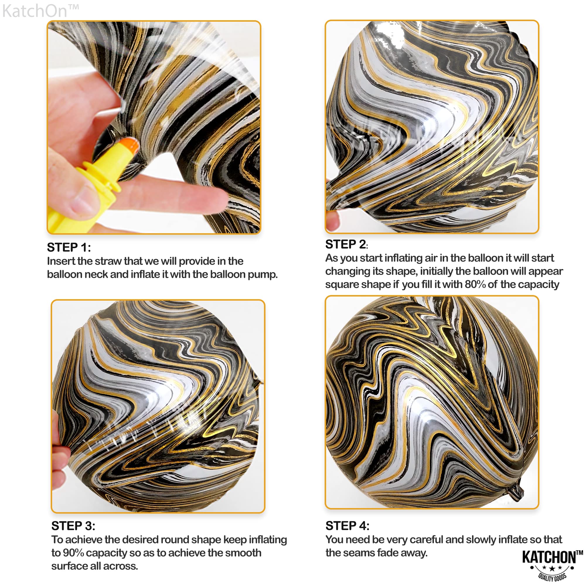 KatchOn, Large Gold Foil Balloons - 22 Inch, Pack of 12 | Gold Balloons for Graduation Decorations 2026 | Mylar Balloons for Anniversary, Wedding, Golden Birthday Party Decorations