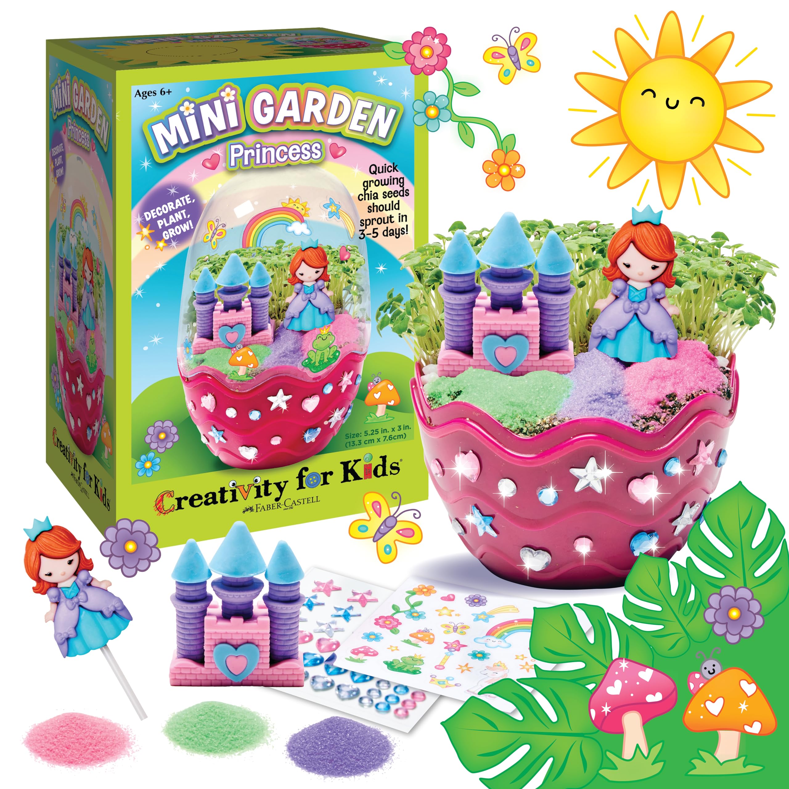 Creativity for Kids Mini Garden: Mermaid Terrarium Kit - Mermaid Gifts for Girls, Crafts and Toys, Stocking Stuffers for Kids (Ages 6+)