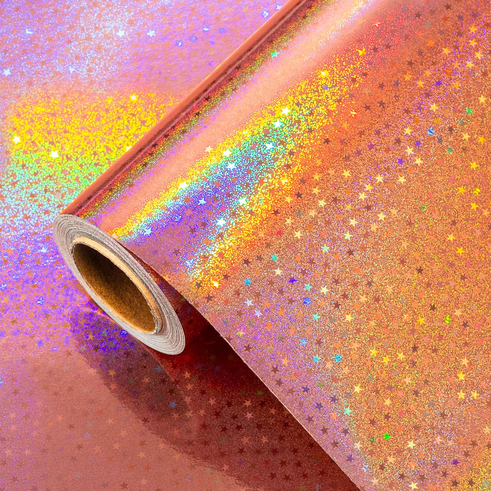 Burymento Black Wrapping Paper Roll, Metallic Holographic Stripe Gift Wrap for Birthday, Valentines, Mothers day, Graduation, Wedding, Fathers day, Baby Shower, Christmas (17 IN x 32.8 FT)
