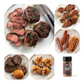 Omaha Steaks Freezer Filler, Gift-Ready or Stock Up, 25 items, 20 entrees - 4 Butcher's Cut Top Sirloins, 4 Air-Chilled Boneless Chicken Breasts, 8 Omaha Steaks Burgers, 4 Gourmet Jumbo Franks, 4 Caramel Apple Tartlets, 1 jar Omaha Steaks Seasoning
