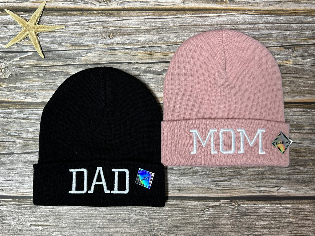 Mr Mrs Grandpa Grandma Dad Mom Hubby Wifey Beanie Hats