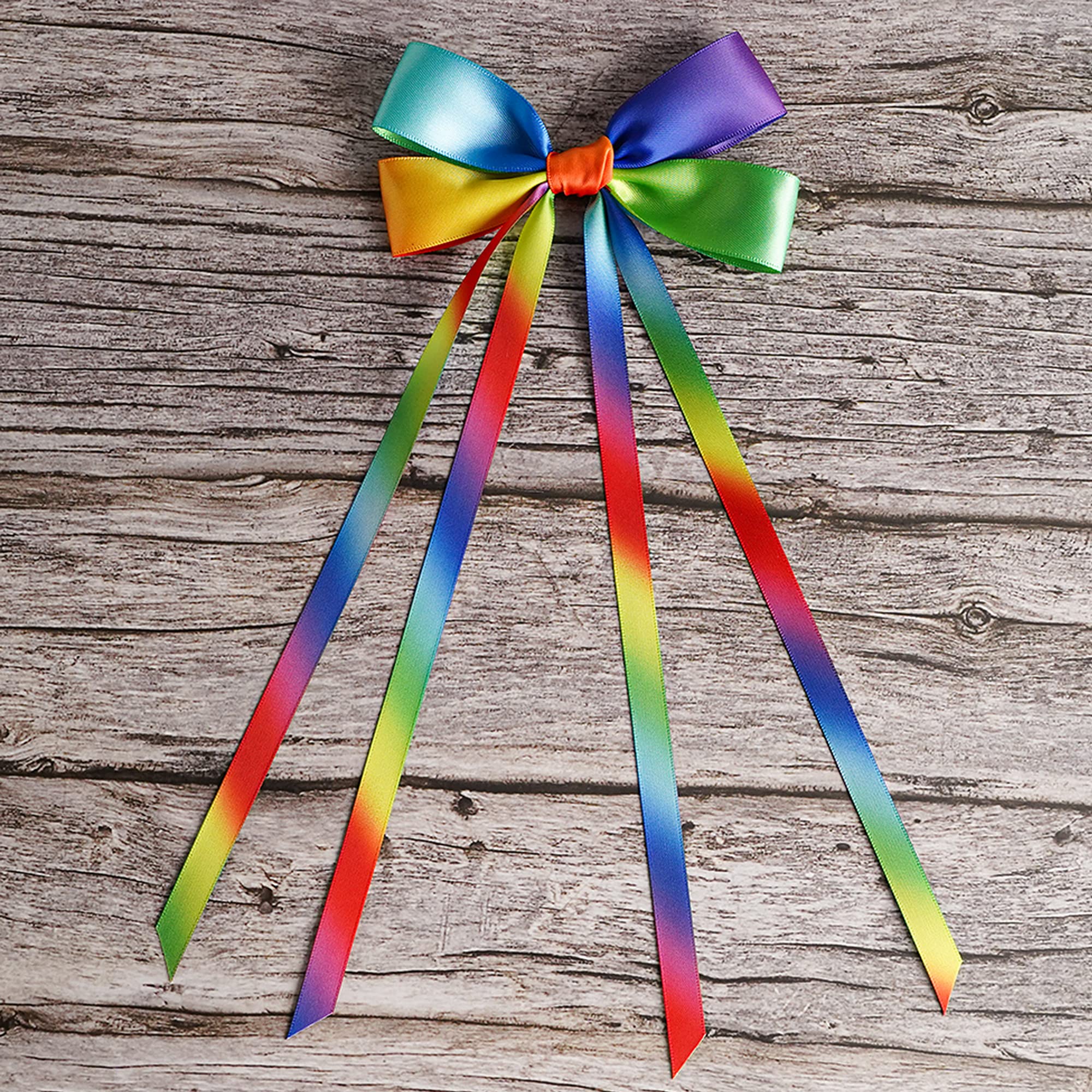 MEEDEE 3/8 Inch Satin Ribbon Set – 10 Rolls Rainbow Double Face Ribbon for Gift Wrapping, 5 Yards Each (Total 50 Yards), Decorative Ribbon for Presents & Party Favors