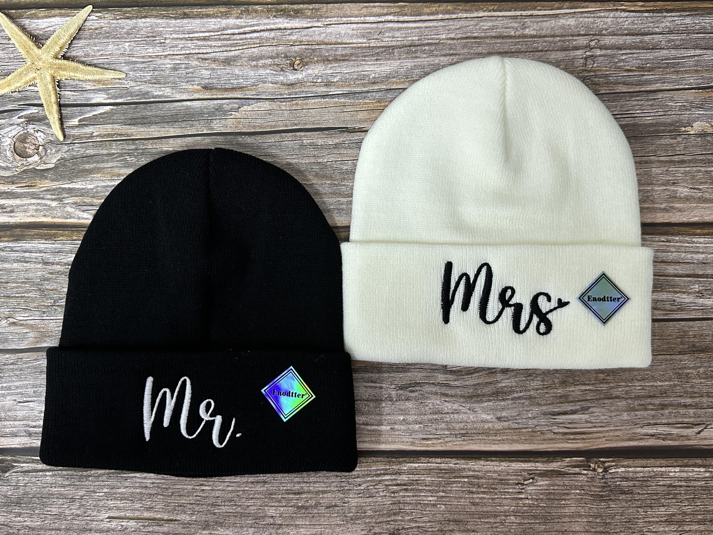 Mr Mrs Grandpa Grandma Dad Mom Hubby Wifey Beanie Hats