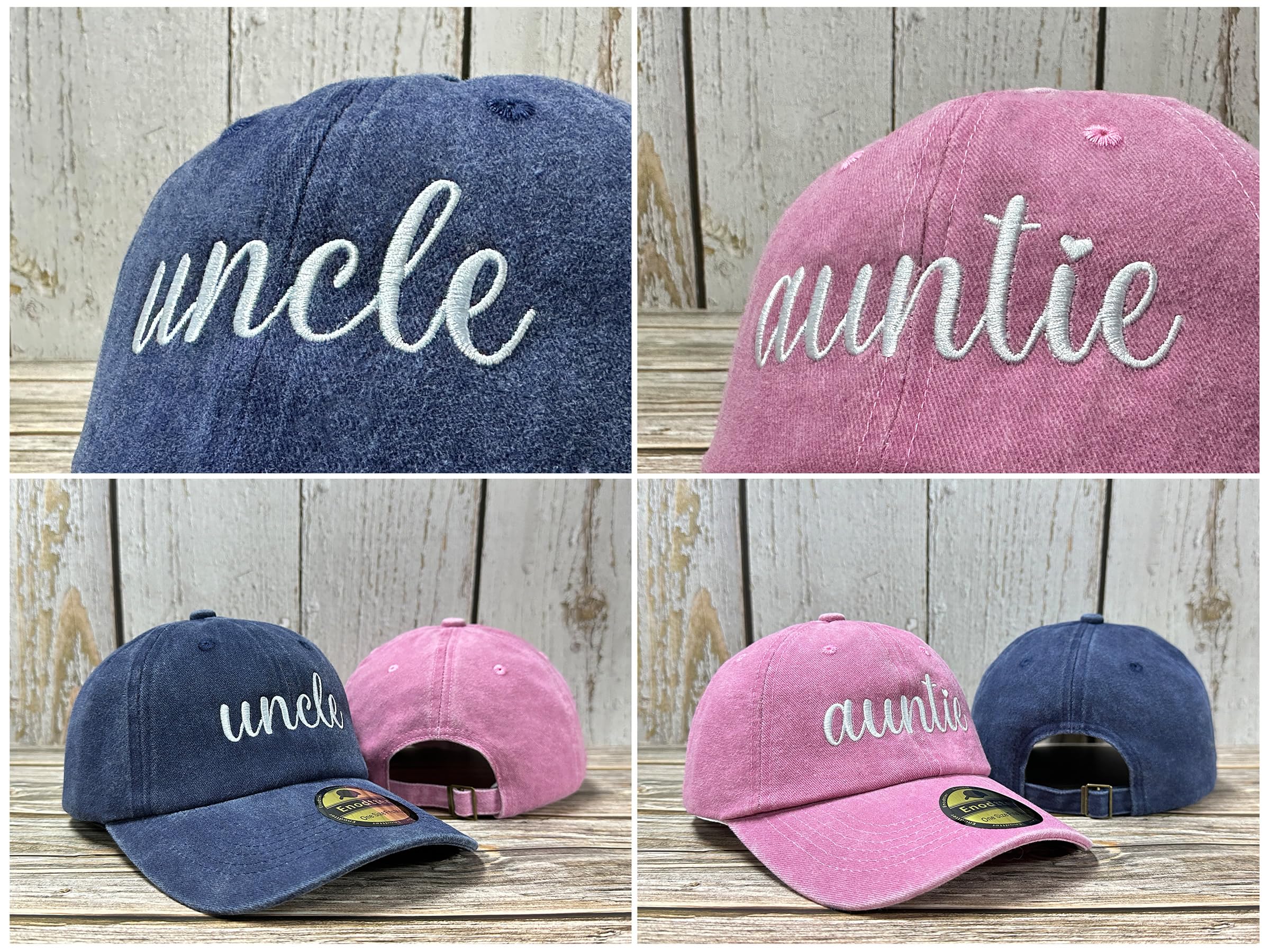 Embroidered Hats for Uncle Auntie Grandpa Grandma Mama Mini
