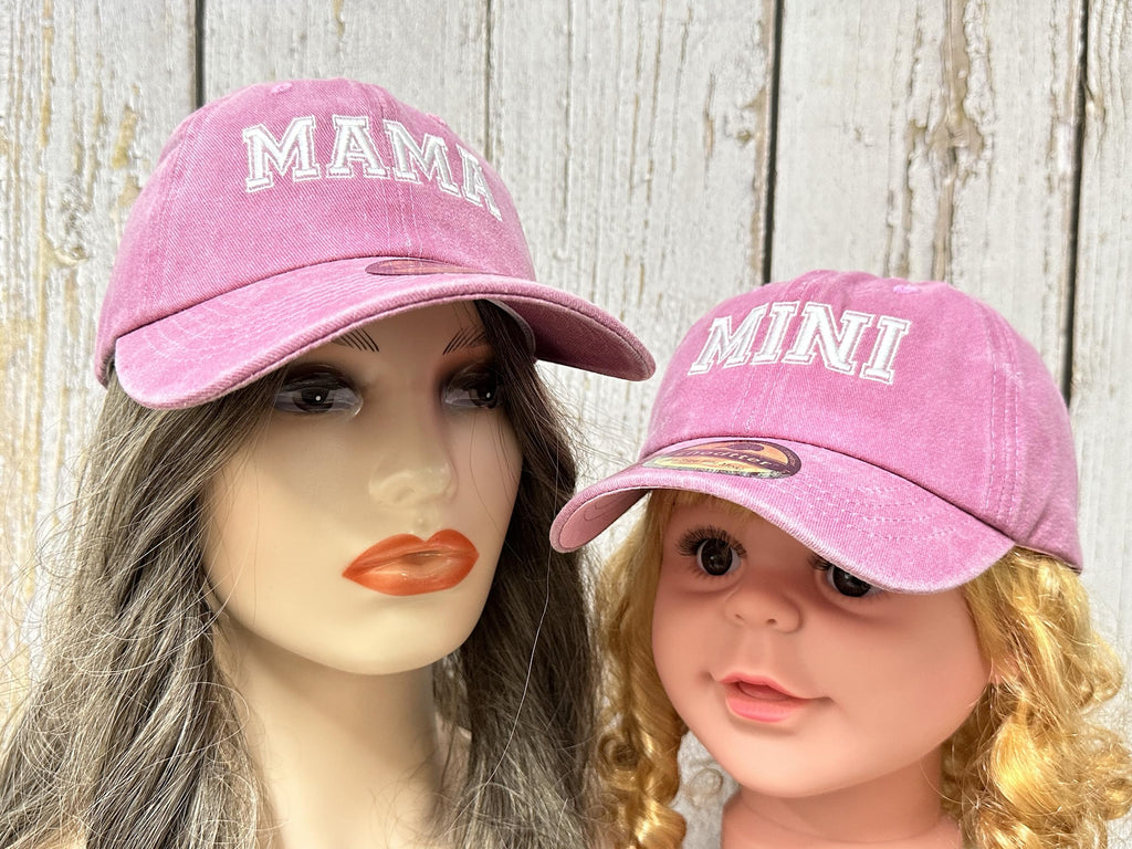 Embroidered Hats for Uncle Auntie Grandpa Grandma Mama Mini
