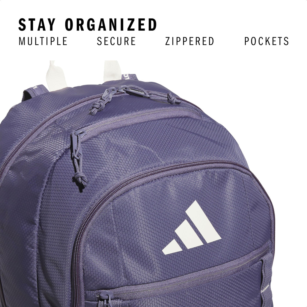 adidas Excel 7 School Backpack for Laptop, Gym and Travel, 34L, Twill White/Black/7.5, OSFA