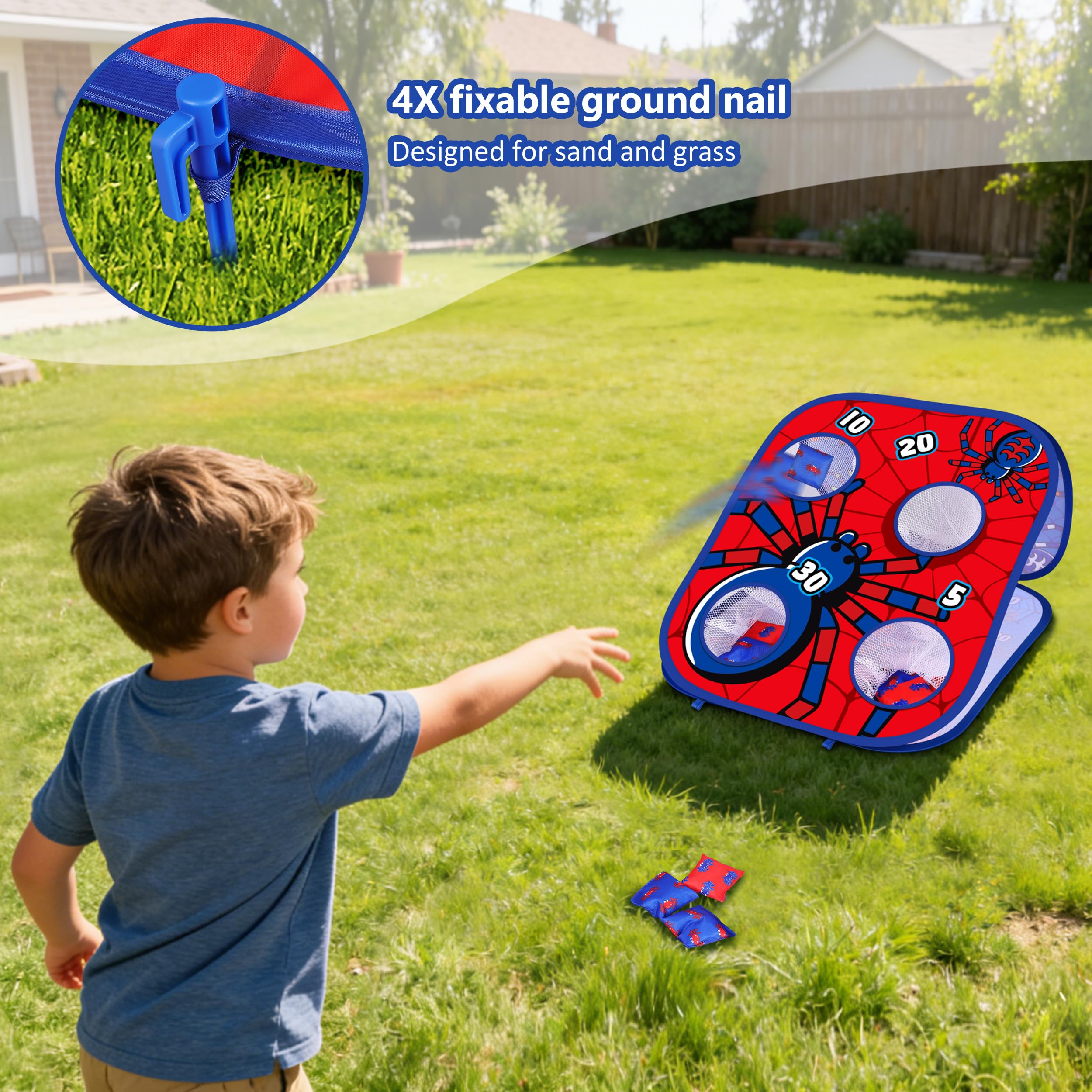Animal Bean Bag Toss Game Toy Outdoor Toss Game, Family Party Party Supplies for Kids, Gift for Boys Birthday or Christmas for Toddlers Ages 3 4 5 6 Year Old