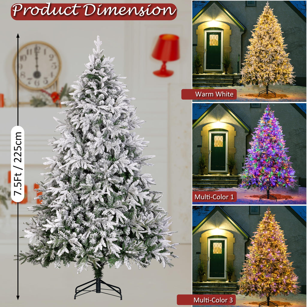 Sunnyglade 4ft Artificial Christmas Tree with 240 LED Lights (Not pre-lit), Xmas Tree Full Tree with 300 Branch Tips & 11 Modes Light, RGB & Warm White Light, Foldable Stand for Home, Party Decor