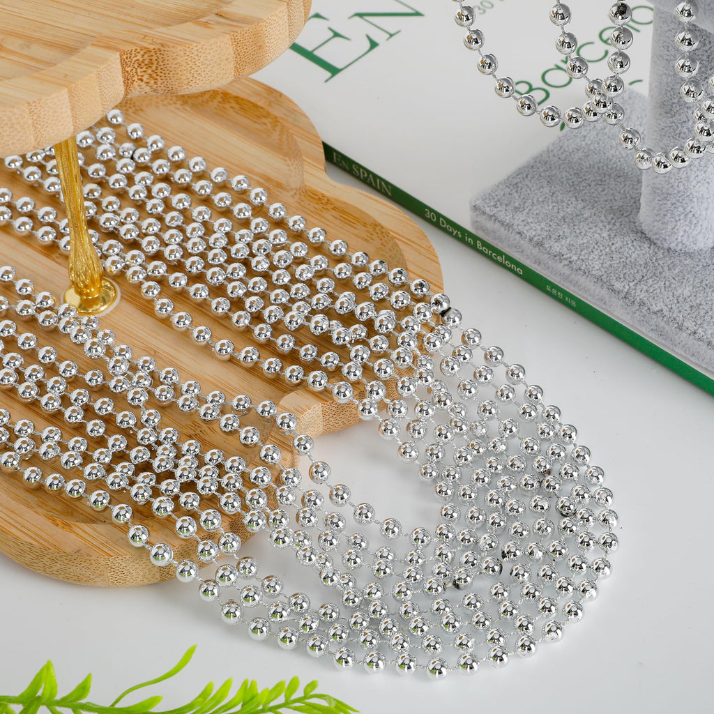 Huskein Mardi Gras Beads, 120 PCS Mardi Gras Accessories, 33 IN Green Bead Necklaces, St Patricks Day Parade Favors Bulk Party Beads Favors for Festival Carnival Decorations