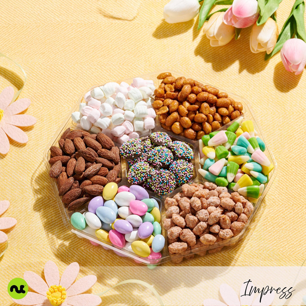 NUT CRAVINGS - Fathers Day Treats, Gift For Dad, Mixed Nuts Heart Shaped Gift Basket, Love in A Box (6 Assortments, 2 LB) Romantic Food Arrangement, Healthy Snack Care Package, Food Assortments
