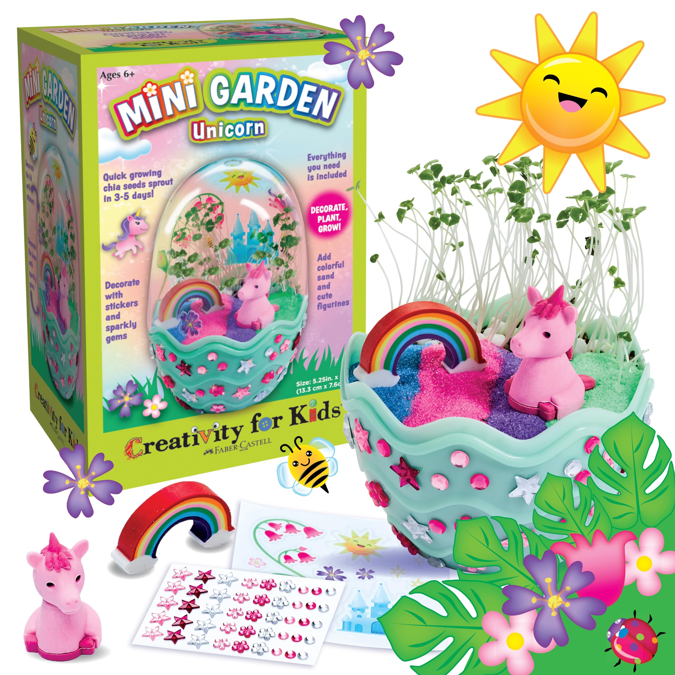 Creativity for Kids Mini Garden: Mermaid Terrarium Kit - Mermaid Gifts for Girls, Crafts and Toys, Stocking Stuffers for Kids (Ages 6+)