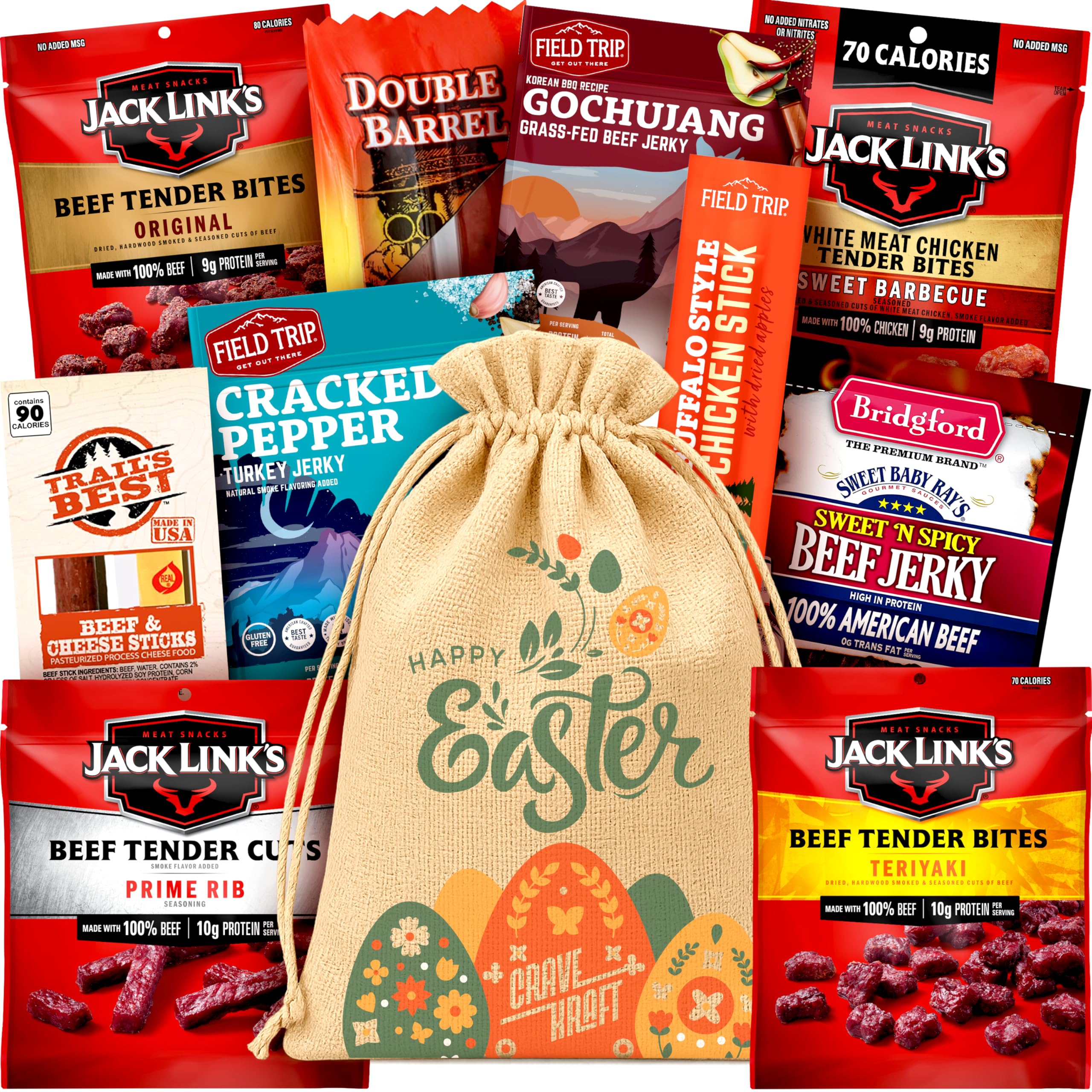 Jerky Gift Basket For Dad – Father’s Day Gift, Dad Birthday Gift from Daughter or Son, New Dad Gifts - Food Gift for Dad, Papa Gifts by CraveKraft