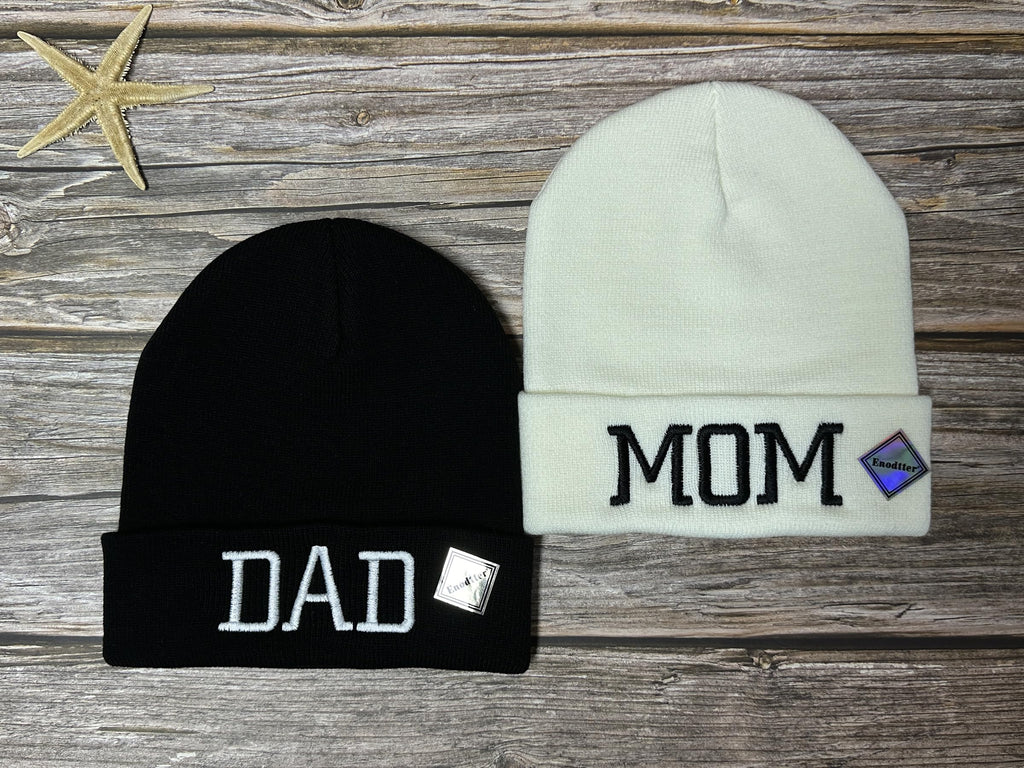 Mr Mrs Grandpa Grandma Dad Mom Hubby Wifey Beanie Hats