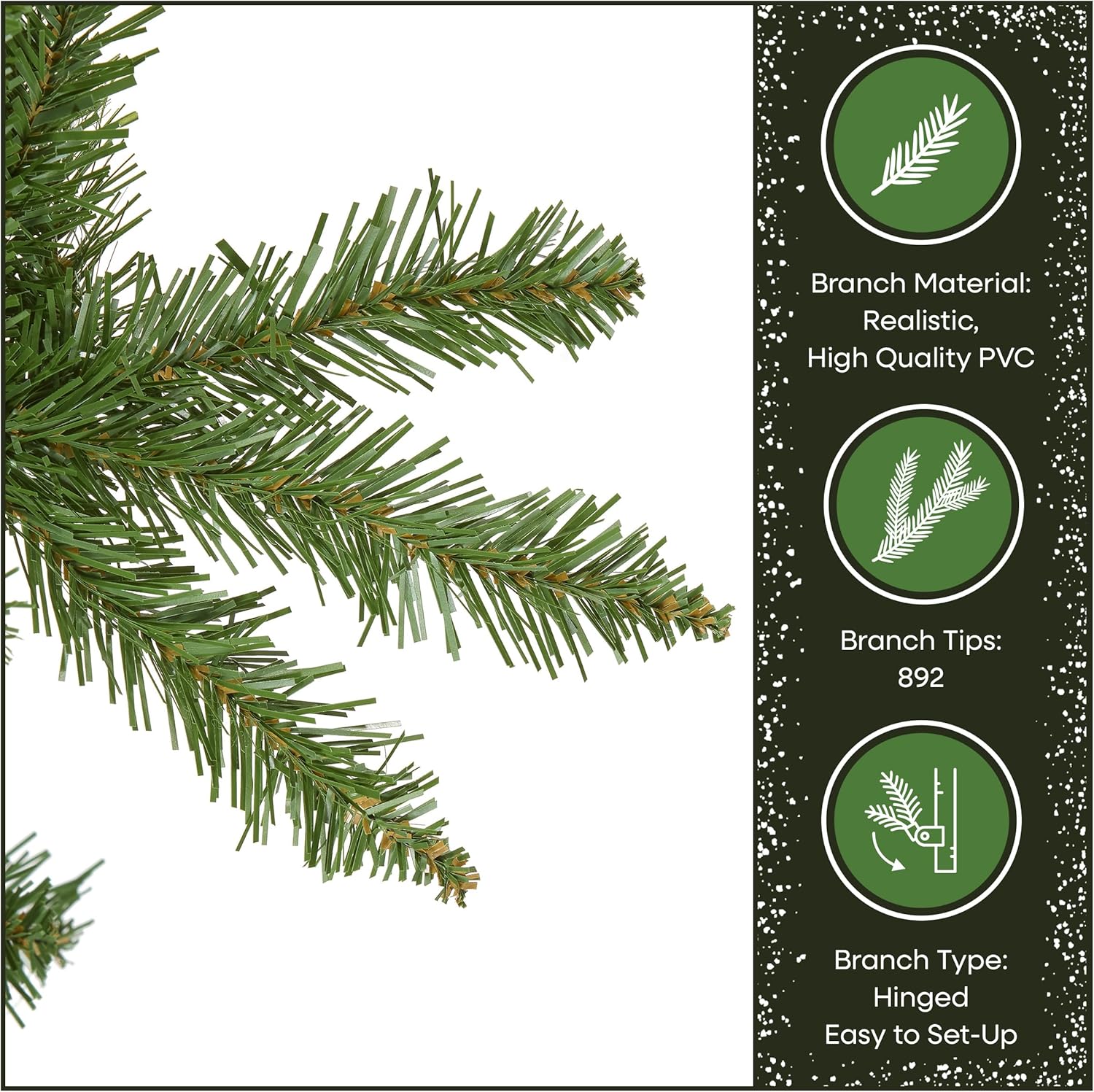 National Tree Company 7 ft Unlit Kingswood Fir Slim Artificial Christmas Tree, 892 Tips, Includes Stand, Green