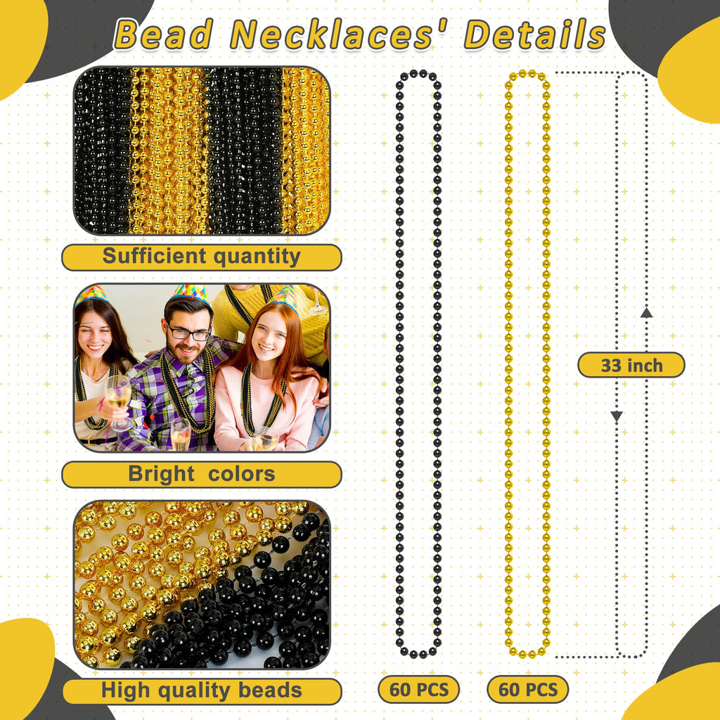 Huskein Mardi Gras Beads, 120 PCS Mardi Gras Accessories, 33 IN Green Bead Necklaces, St Patricks Day Parade Favors Bulk Party Beads Favors for Festival Carnival Decorations
