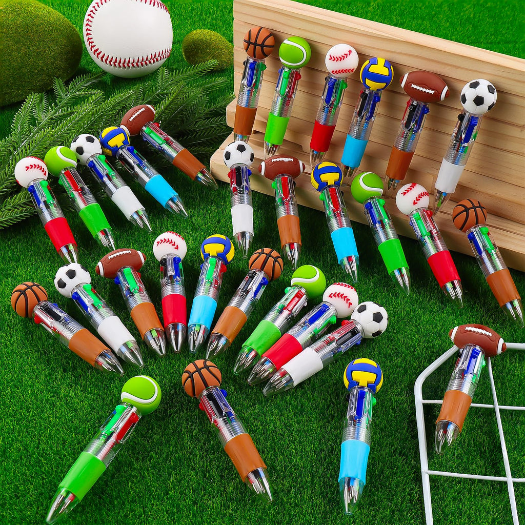 CZWZ 20Pcs Mini Multicolor Pens in One 4-in-1 Cute Pens Bulk for Kids, Fun Kawaii Ballpoint Pens for Birthdays and Children's Party Favors Gifts Teacher School Supplies