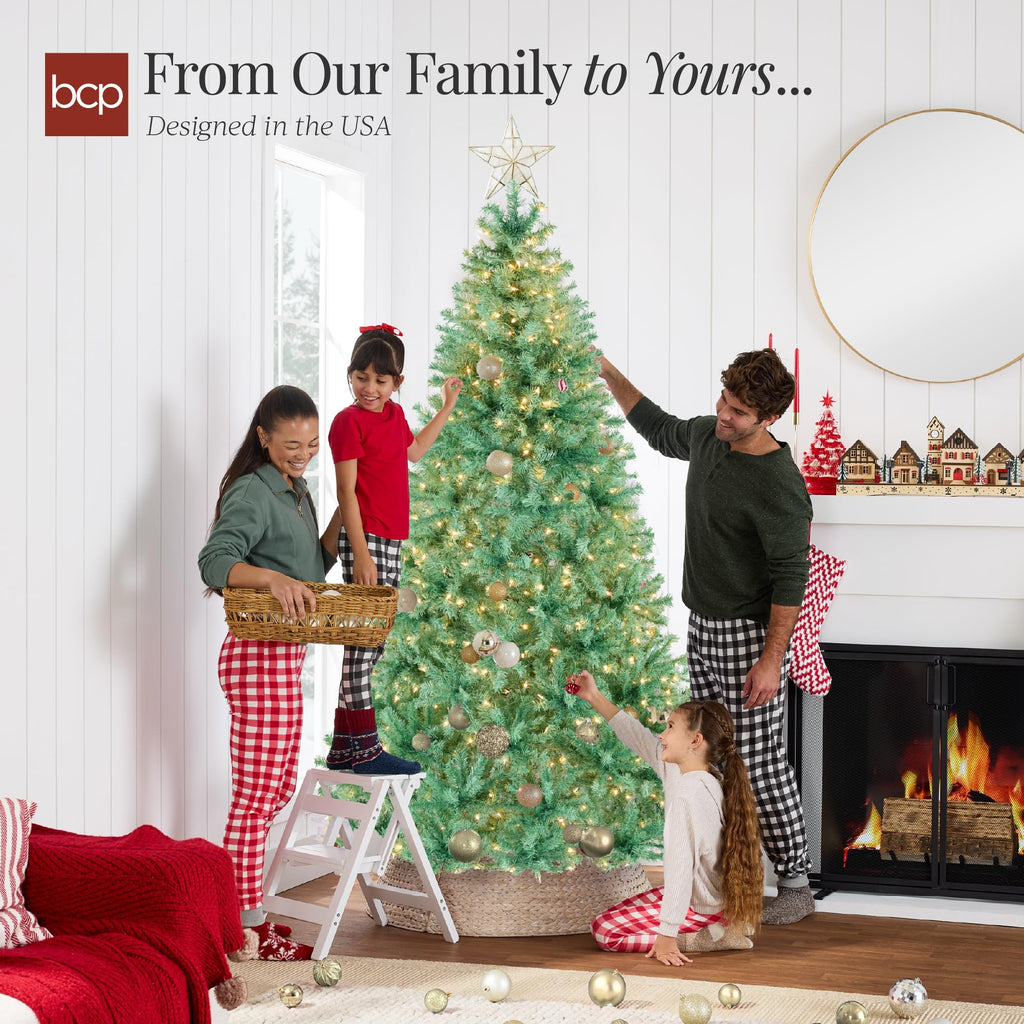 Best Choice Products White Christmas Tree 6ft Pre-Lit Artificial Pine Tree Premium Holiday Decoration w/Warm White Lights, Stand, Easy Assembly