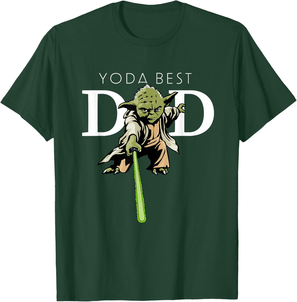 Star Wars Yoda Lightsaber Best Dad Father's Day T-Shirt