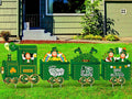 4 Pcs St. Patrick's Day Yard Sign Decorations Train Lawn Outdoor Decor with Stakes Leprechaun Shamrock Balloon Hat Rainbow Sign Irish St Patrick's Day Yard Decor Saint Patty's Day Outdoor Decorations