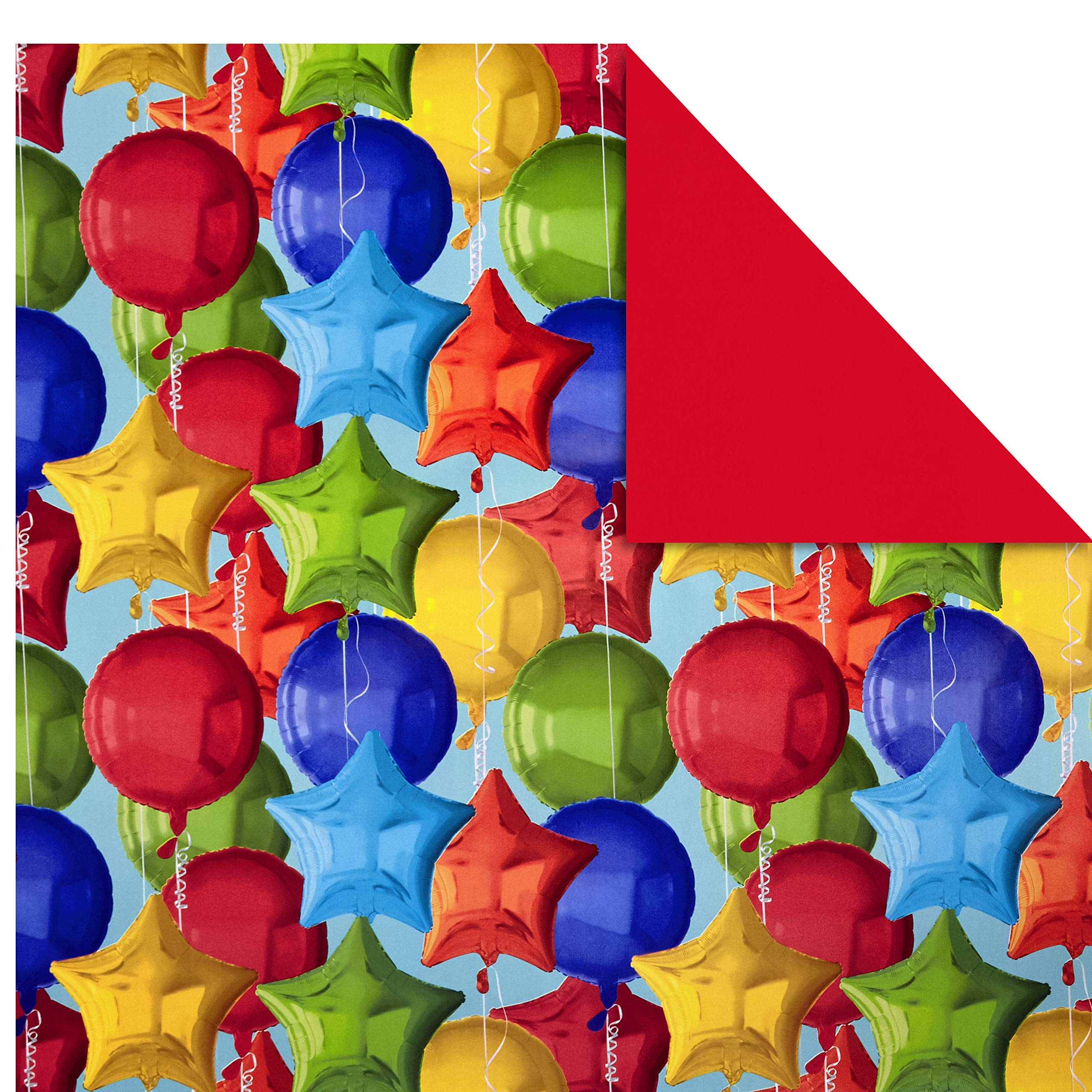 Hallmark Kids Birthday Wrapping Paper Mini Rolls, 3-Pack (Unicorns, Rainbows on Purple, Pink with White Polka Dots) for Birthday Parties, Easter, Baby Showers, Any Occasion - 60 Sq. Ft. Total