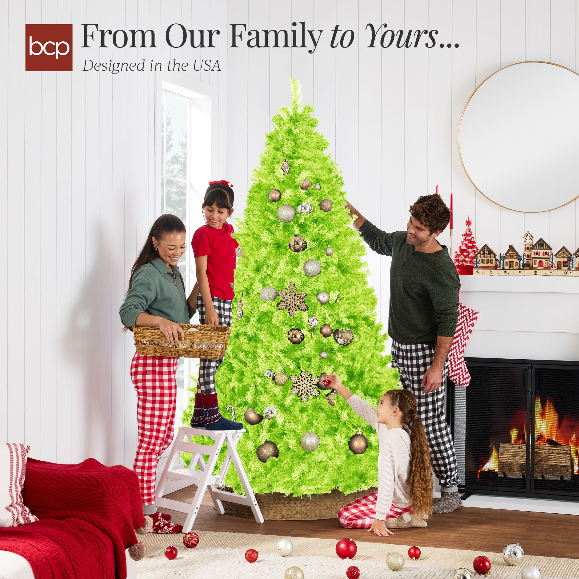 Best Choice Products Artificial Christmas Tree, 6ft Premium Unlit Hinged Design, Dense Branches Realistic Holiday Décor w/Easy Assembly, Base