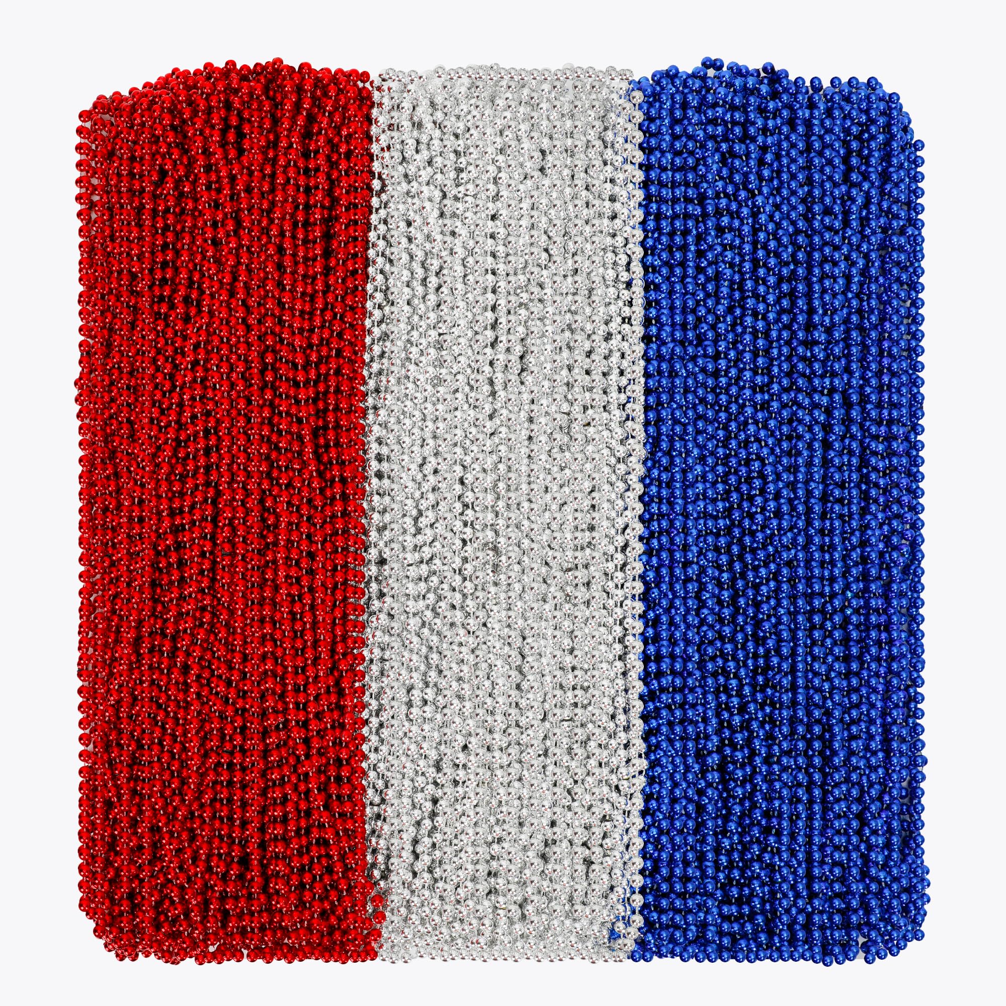 Huskein Mardi Gras Beads, 120 PCS Mardi Gras Accessories, 33 IN Green Bead Necklaces, St Patricks Day Parade Favors Bulk Party Beads Favors for Festival Carnival Decorations
