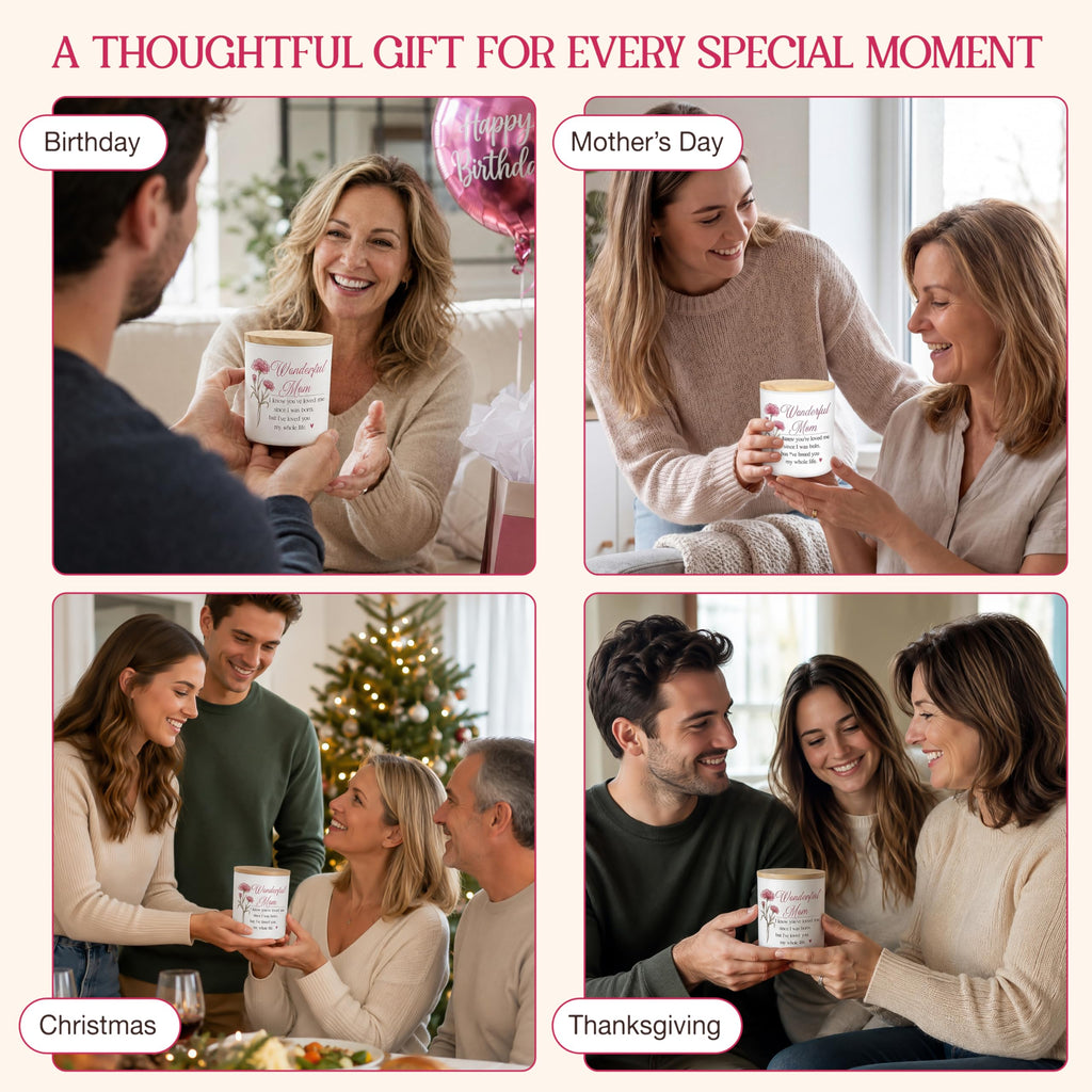 TEEZWONDER Mothers Day Gifts for Mom from Daughter Son - Favorite Child Vanilla Lavender Candle 10 oz - Dad Mom Birthday Gifts, Funny Gift for Grandma Grandpa, Scented Candles for Men Women