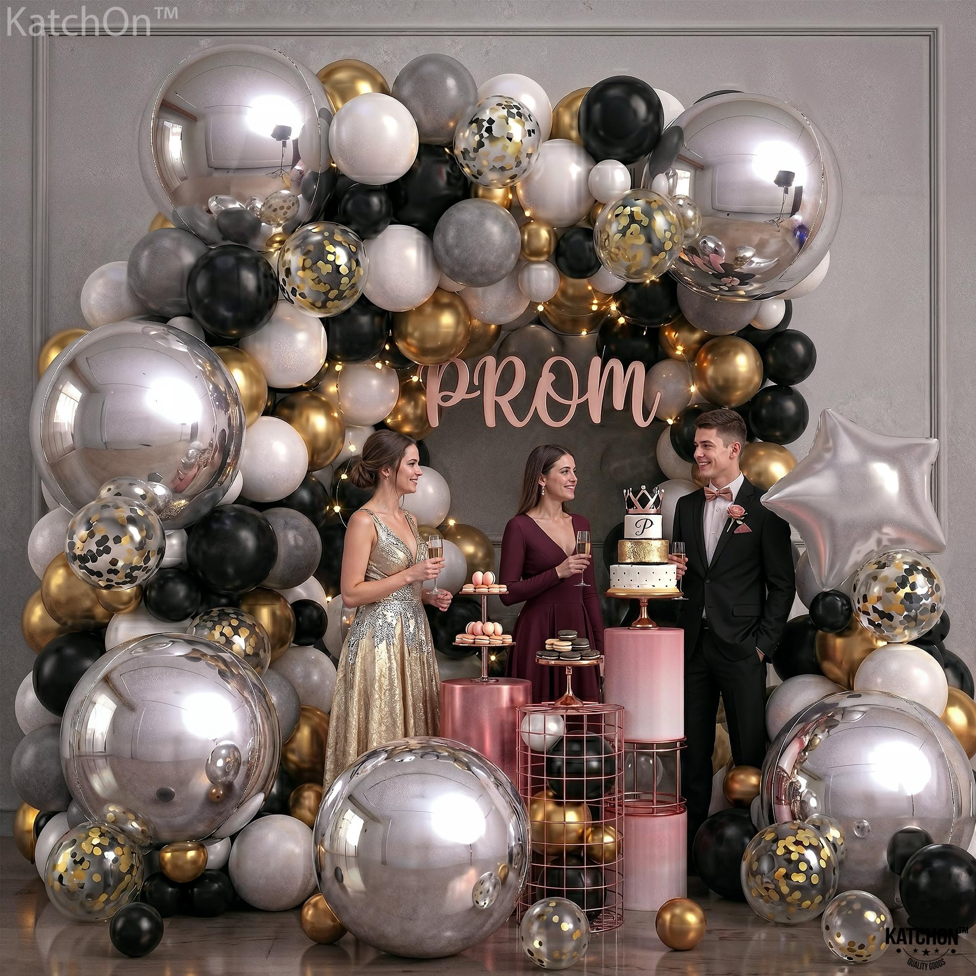KatchOn, Big Silver Disco Ball Balloons - 22 Inch, Pack of 6 | Disco Party Decorations, 4D Sphere Disco Balloons for 70s Theme Party Decor, Bachelorette Party Decorations | Graduation Decorations 2026