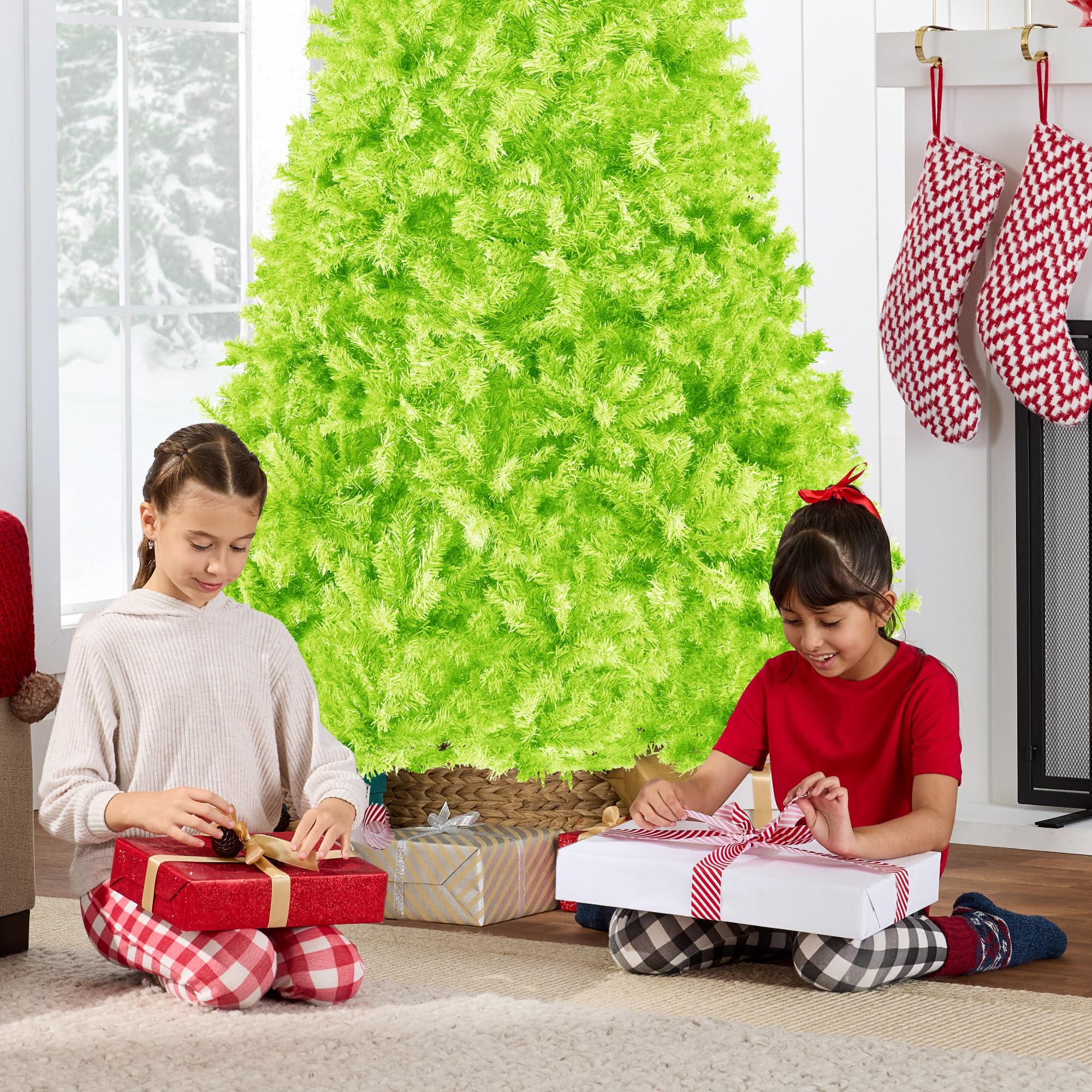 Best Choice Products Artificial Christmas Tree, 6ft Premium Unlit Hinged Design, Dense Branches Realistic Holiday Décor w/Easy Assembly, Base