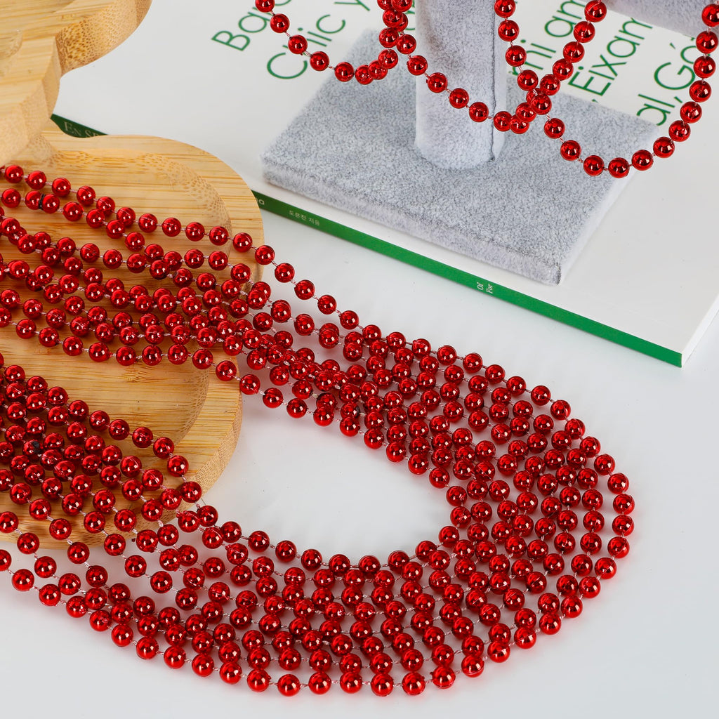 Huskein Mardi Gras Beads, 120 PCS Mardi Gras Accessories, 33 IN Green Bead Necklaces, St Patricks Day Parade Favors Bulk Party Beads Favors for Festival Carnival Decorations
