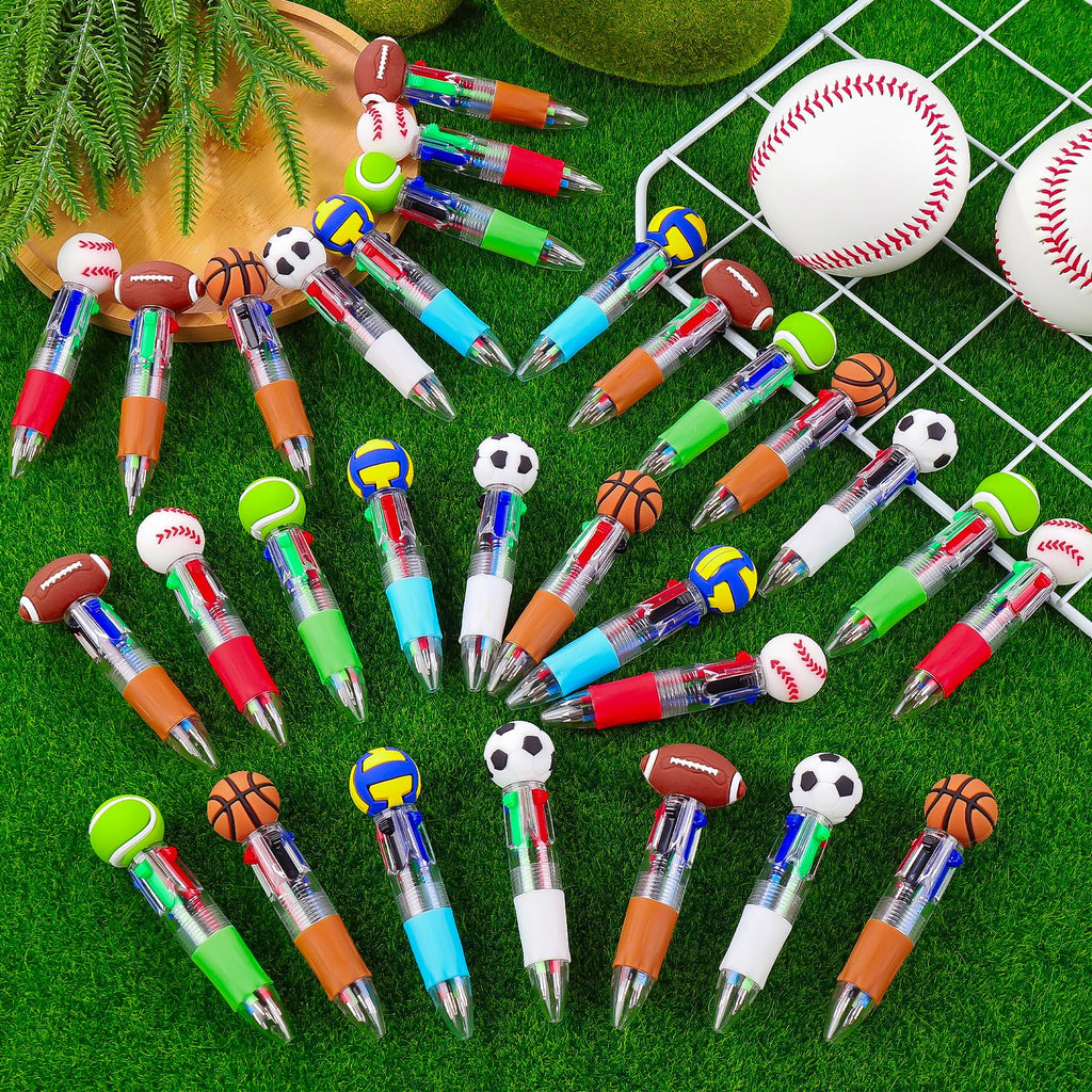 CZWZ 20Pcs Mini Multicolor Pens in One 4-in-1 Cute Pens Bulk for Kids, Fun Kawaii Ballpoint Pens for Birthdays and Children's Party Favors Gifts Teacher School Supplies