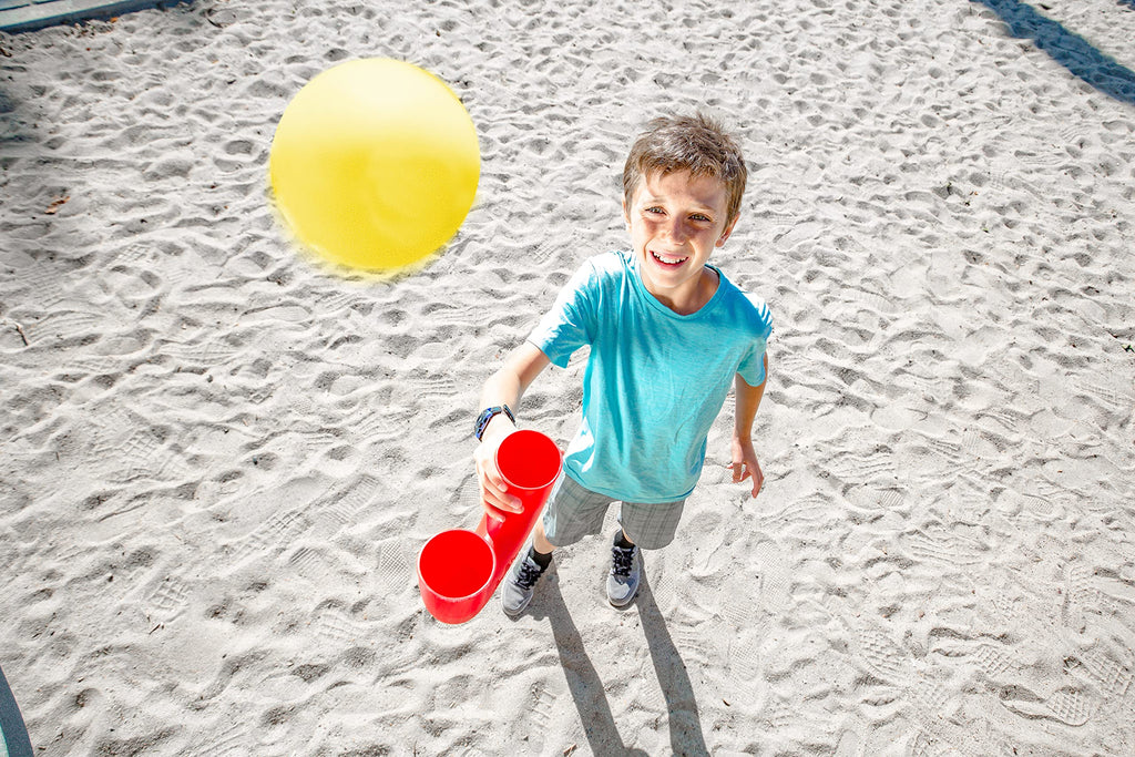 pindaloo Original Skill Game Toy with 2 Balls- Gifts for Kids and Adults Indoor & Outdoor Games, Ball Toys for Boys, Girls, & Teens - Gift Ideas, Fun Stuff, Develops Motor & Juggling Skills -Blue